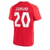 Kanada Jonathan David #20 Hemmatröja VM 2022 Korta ärmar